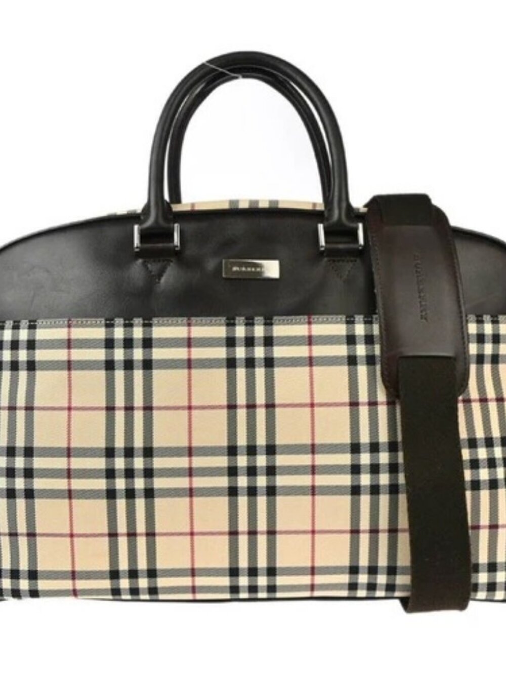 Burberry Beige Brown Burberry Check 2way Handbag 124527
